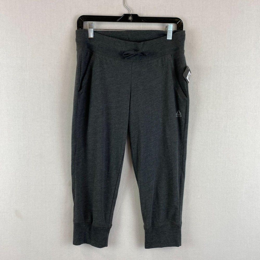REEBOK Cropped Dark Gray Jogger NWT